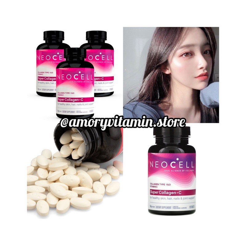 COLLAGEN MỸ NEOCELL SUPER COLLAGEN +C TYPE 1 & 3 HŨ 120V/250V