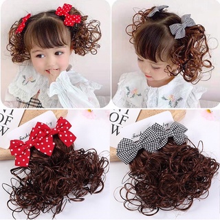 Set 2 kẹp tóc giả đính nơ dành cho bé gái