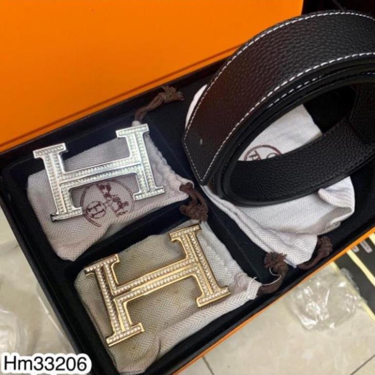 Dây Lưng HM Nam 2 mặt Cao Cấp - Thắt Lưng Nam HM dây da Full Box