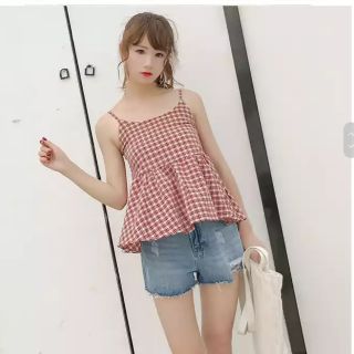 Áo 2 dây caro quảng châu