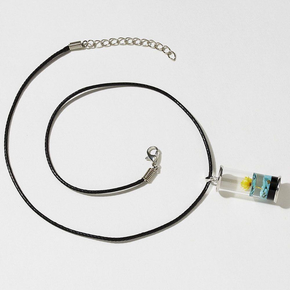 EXPEN Vòng Cổ Choker Mặt Lọ Thủy Tinh Đựng Hoa Sen Khô Cá Tính Thời Trang Cho Nữ