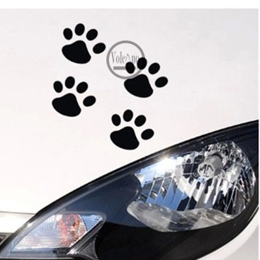 Decal Dán Xe Dấu Chân Chó Con