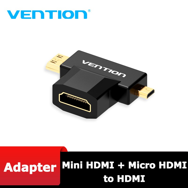 Đầu chuyển Mini HDMI + Micro HDMI to HDMI Vention AGDB0 - BEN