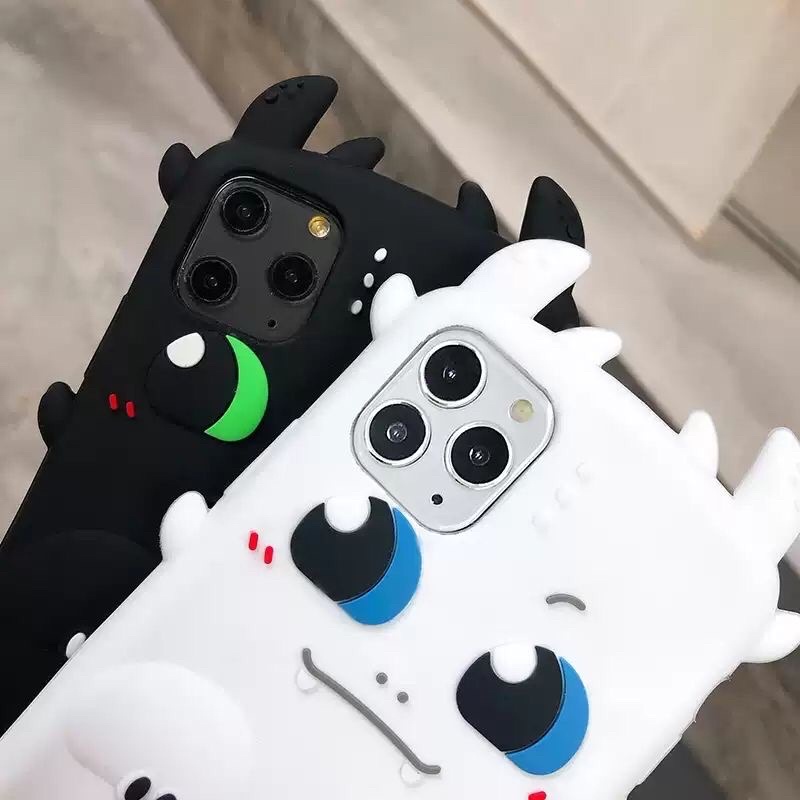 🐲 Tặng kèm móc tay 🐉 Iphone X Xs max 11 11 pro max Ốp silicon thú leo Rồng Light Fury Night Fury siêu dễ thương☺️