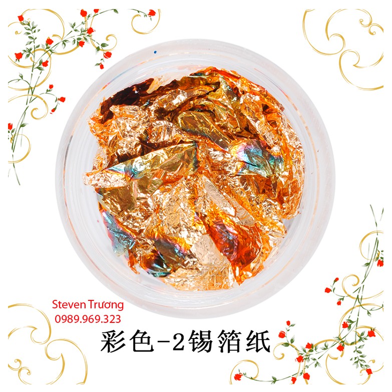 Giấy vàng bạc trang trí móng tay