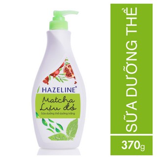 Sữa dưỡng thể Hazeline dưỡng trắng da Matcha - Lựu đỏ 370 ml