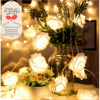 Dây đèn trang trí hình hoa hồng 40 bông 6 mét
