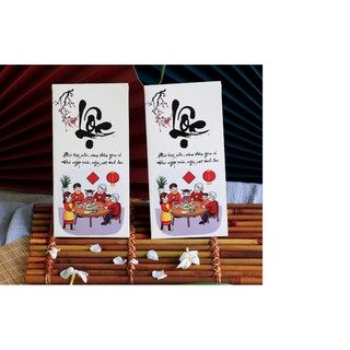 Bao Lì Xì Gia Đình Ngày Tết - Chữ Lộc (Bộ 10 Cái)