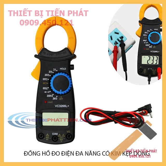 [GIÁ HỦY DIỆT] Đồng Hồ Đo Vạn Năng Ampe Kìm Cầm Tay VC3266L+ Kèm Pin Chính Hãng