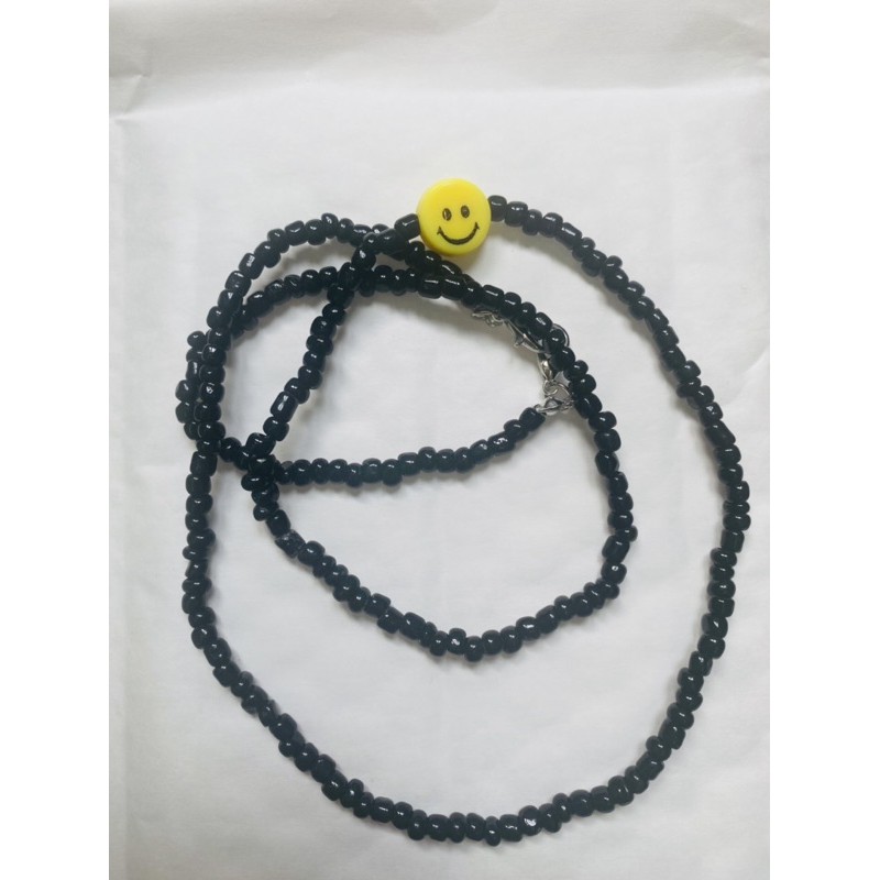 (010401)Dây đeo khẩu trang hình mặt cười đá cườm nhiều màu | BigBuy360 - bigbuy360.vn