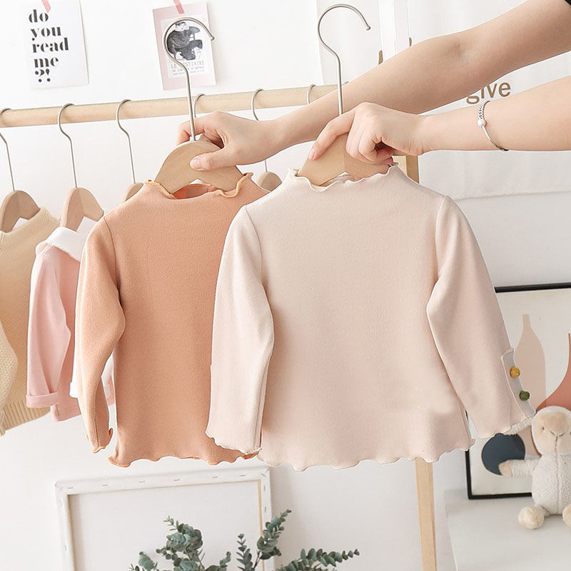 Áo Thun Dài Tay Phong Cách Hàn Quốc Dành Cho Bé Gái