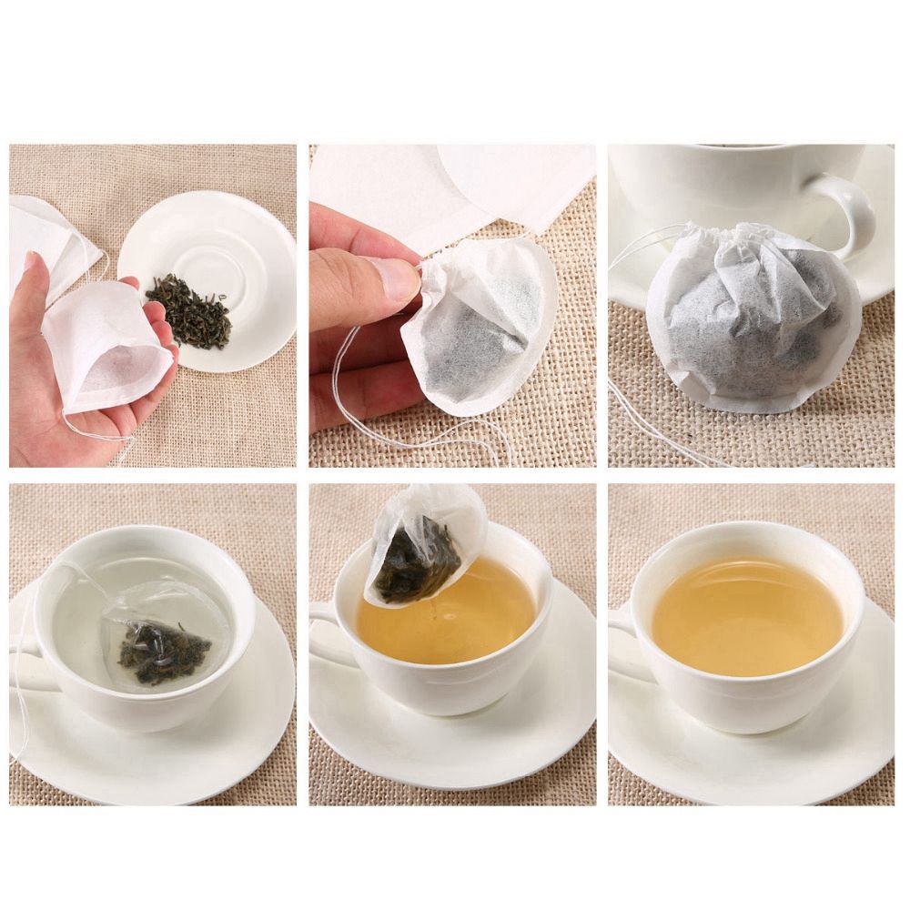 Set 100 túi lọc trà dùng một lần tiện dụng