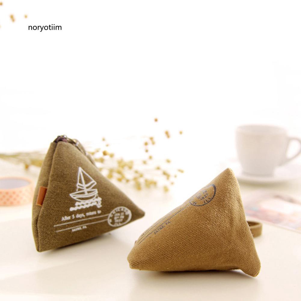 Ví đựng tiền mini bằng vải canvas in họa tiết dành cho cả nam và nữ