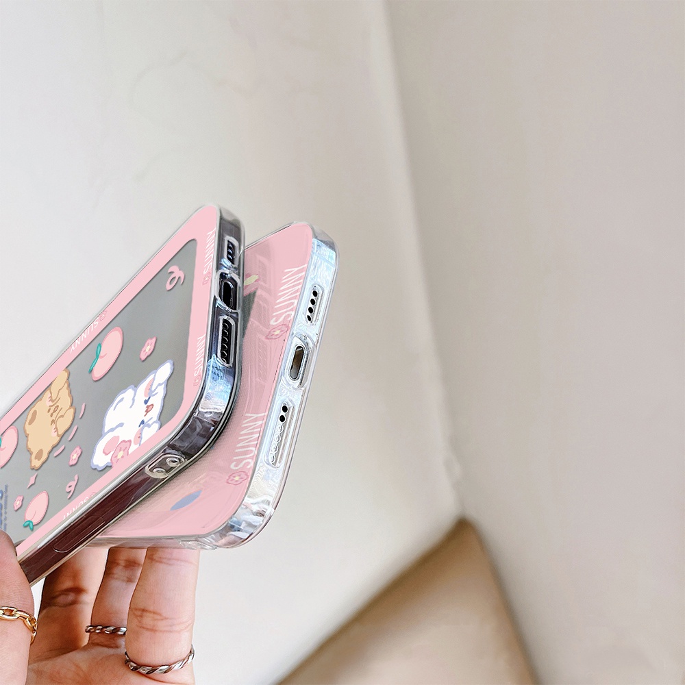 Ốp Điện Thoại Tpu Mềm In Hình Thỏ Dễ Thương Cho iPhone 11 12 13 pro max XS X XR XSMax 7 8 6 6s plus 5 4 SE 2020