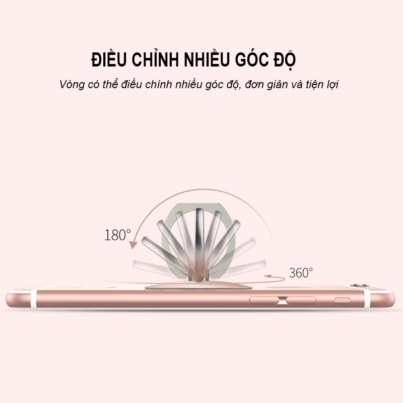 Giá đỡ điện thoại iphone chống lưng để bàn hình đầu gấu, phụ kiện iring cho android nhiều màu cute giá rẻ