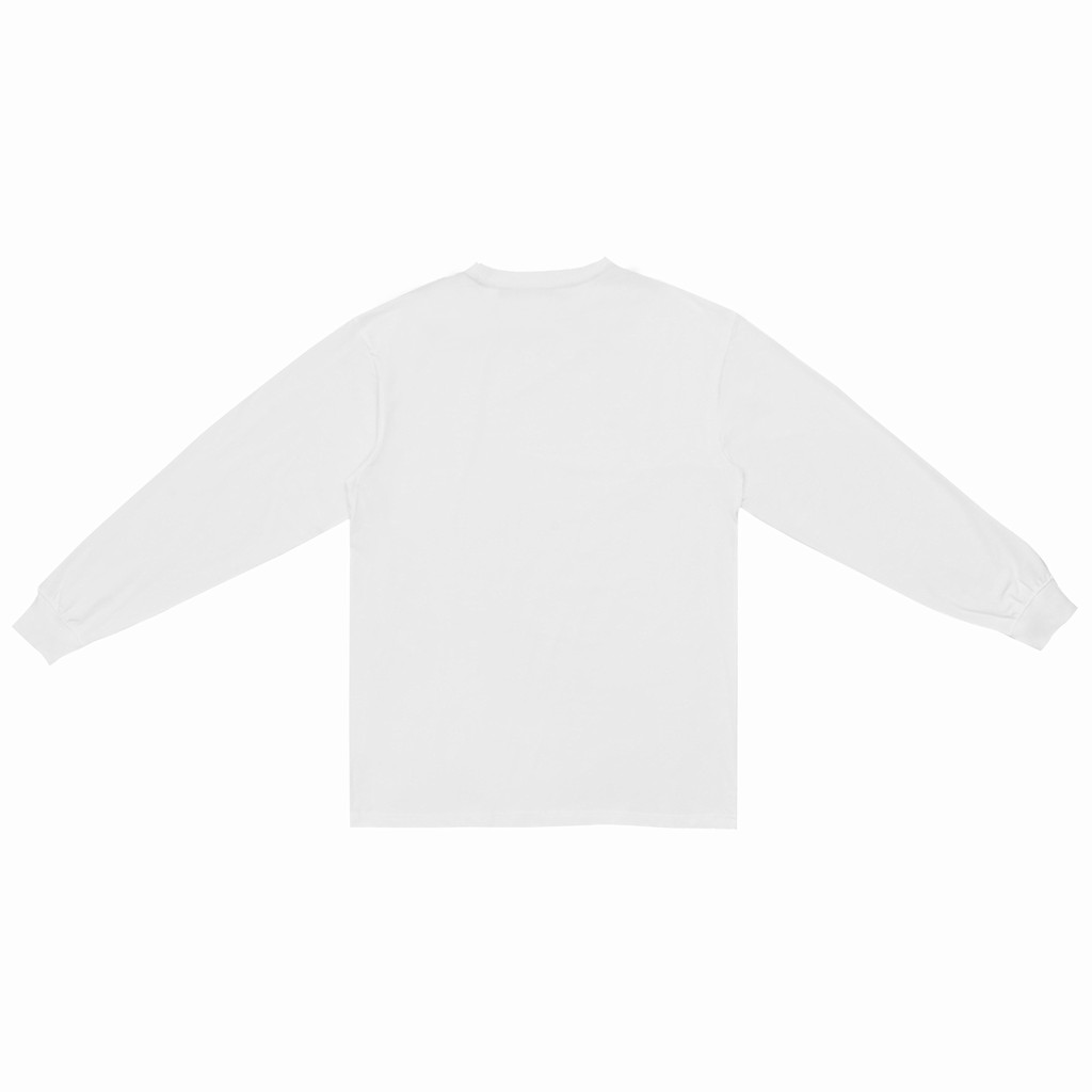 5THEWAY 5TW/RTW Long Sleeve Traditional Fit Tee Aka Áo Thun Trắng Tay Dài Logo Cam