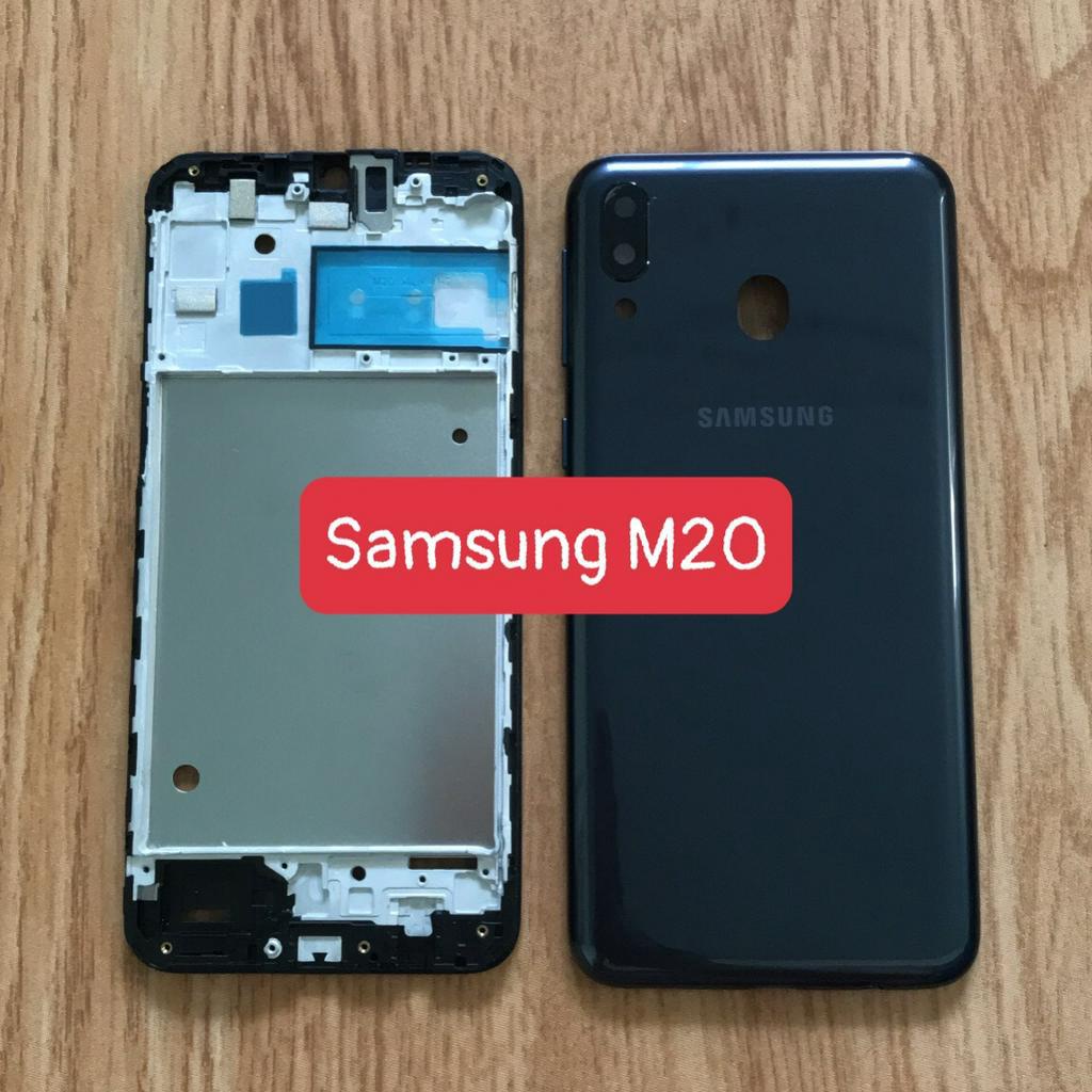 Bộ vỏ /nắp lưng /sườn máy Samsung M20 / SM - M205F- zin