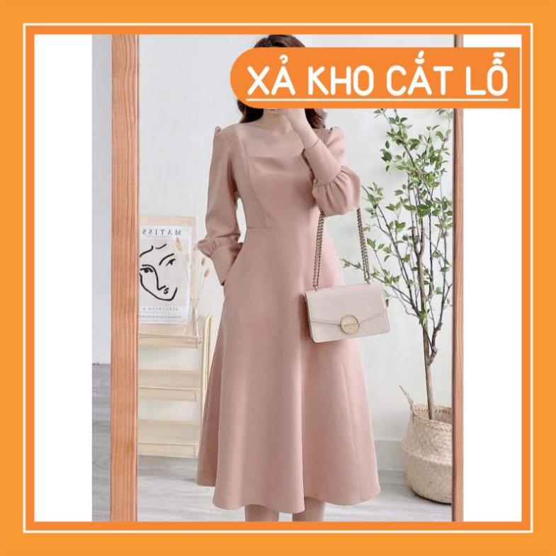 [Quần Áo Hot] Đầm dự tiệc trắng xòe cổ u vintage | BigBuy360 - bigbuy360.vn
