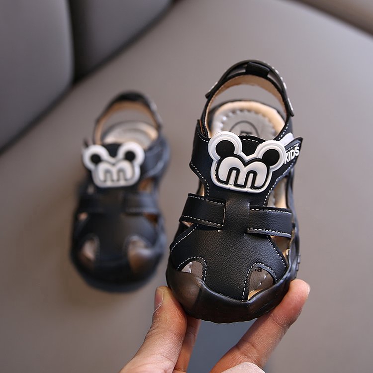 Giày Sandal Da Mềm Chống Trượt Cho Bé Trai 1-8 Tuổi