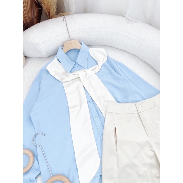 SÉT SMI CỔ NƠ KÈM SHORT KEM