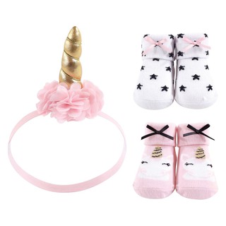 Gift set Nón mũ tất vớ sơ sinh Unicorn cho bé (0-9 tháng)
