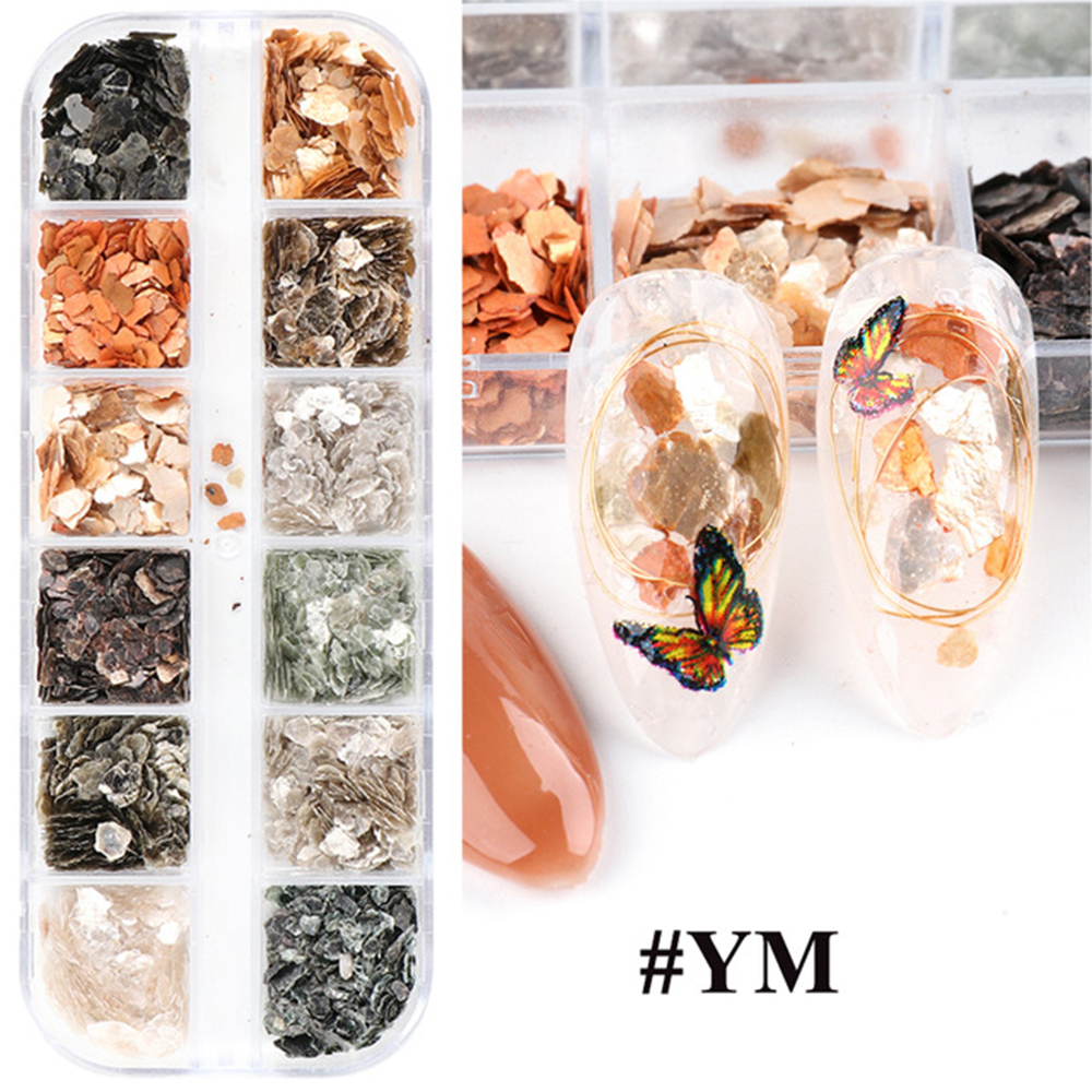 Móng Tay 3D OKDEALS|Phụ Kiện Trang Trí Móng Tay Hình Vỏ Sò Lấp Lánh Xinh Xắn