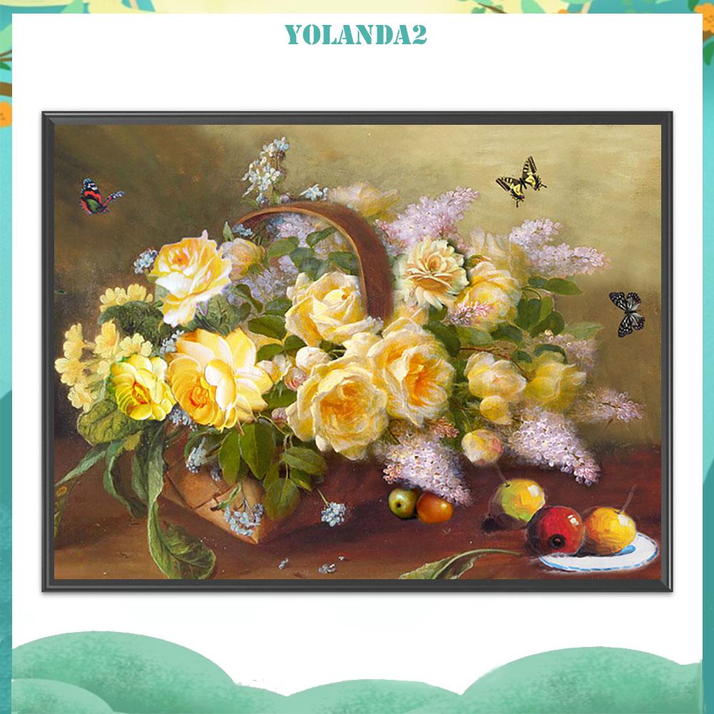 Tranh Thêu Chữ Thập DIY 11CT Hình Hoa Tử Đinh Hương