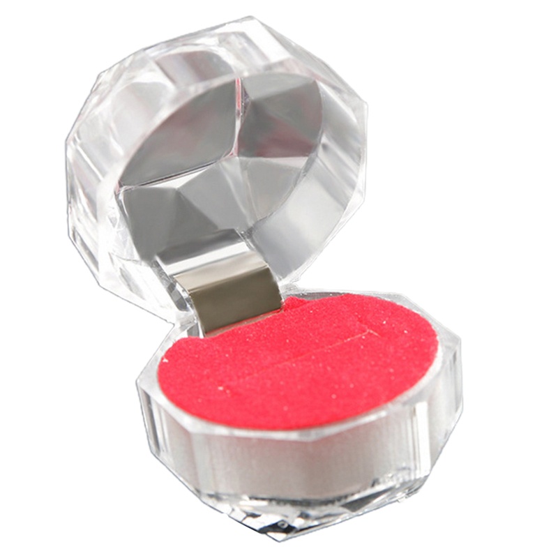 Hộp Đựng Nhẫn Hình Bát Giác Bằng Nhựa Trong Suốt