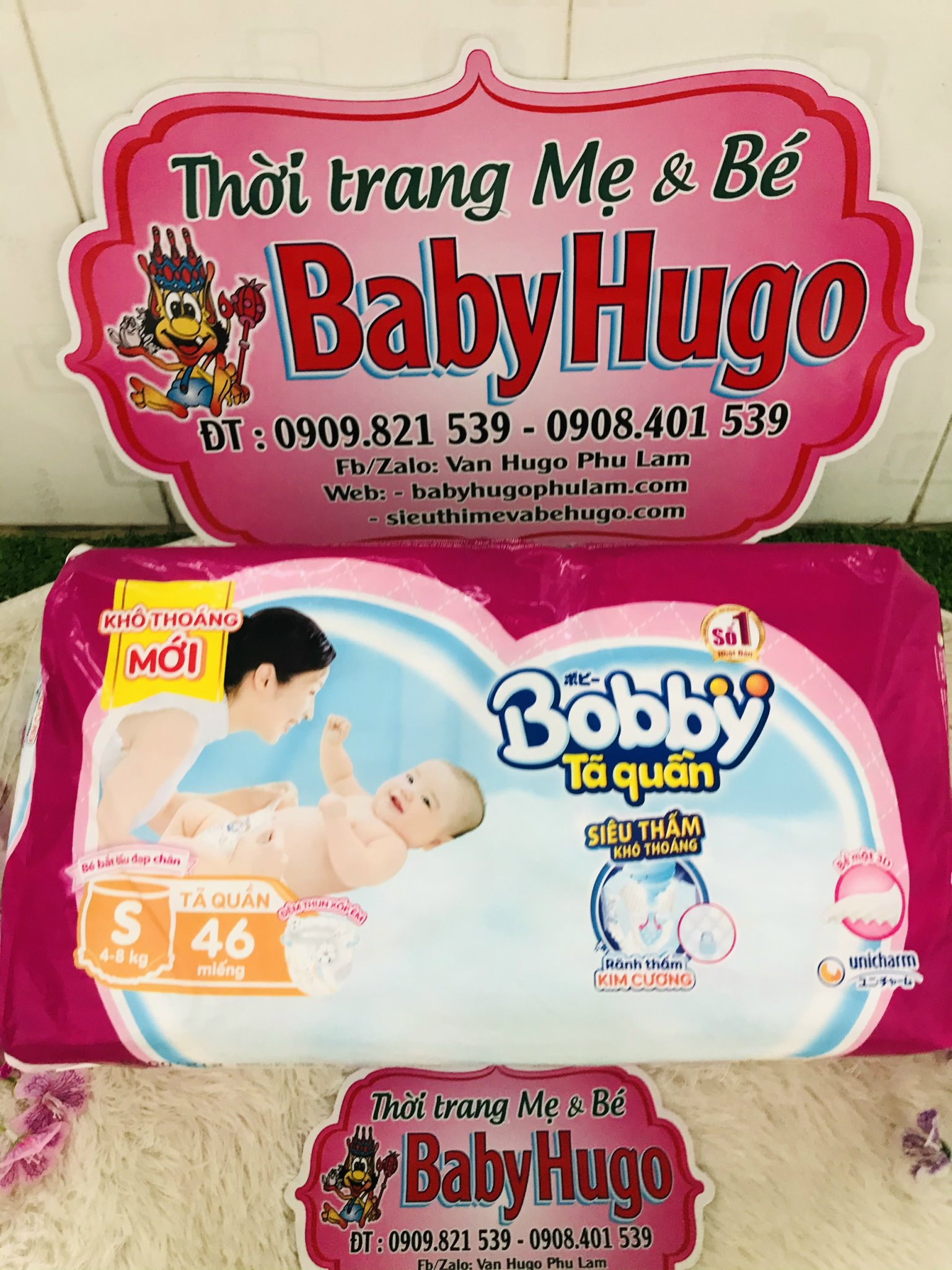 Tã quần Bobby size S 46 miếng ( Cho bé 4-8kg)