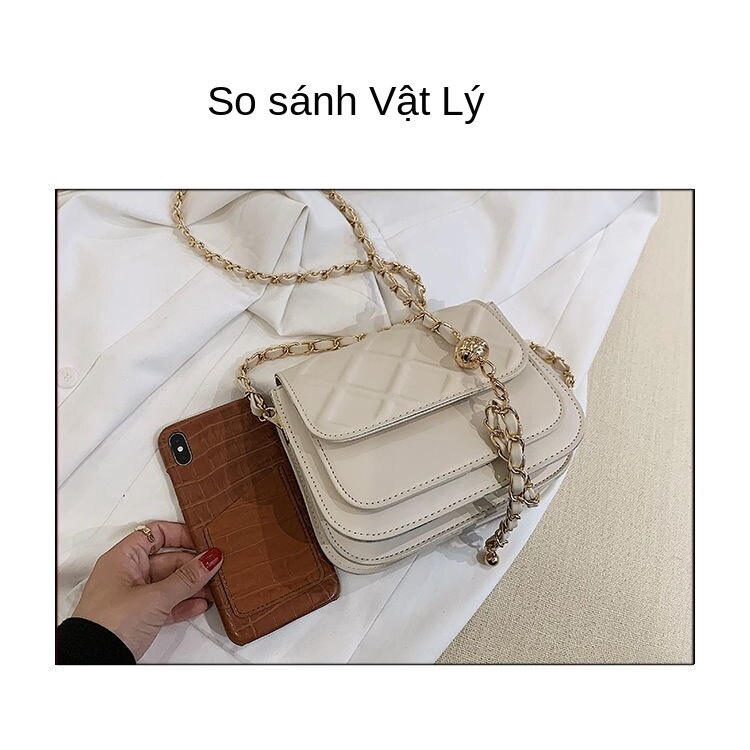 Túi đeo vai vuông nhỏ thời trang có dây xích
