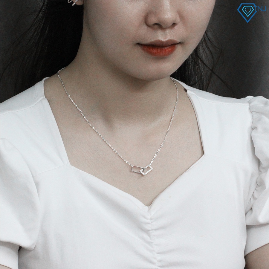 Dây chuyền nữ bạc thật Cici đính đá DCN0540 Trang Sức TNJ