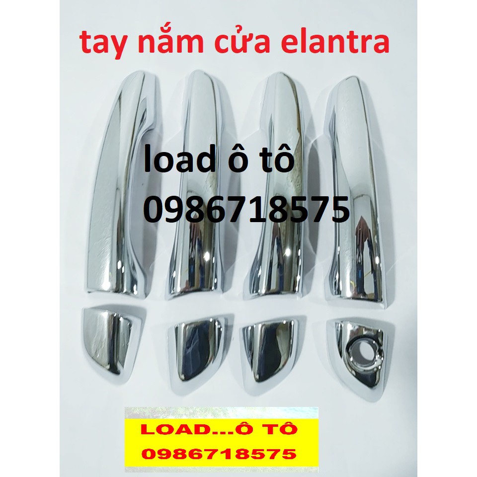 Ốp Tay Nắm Cửa Huyndai Elantra 2022-2018 Mạ Crom Cao Cấp
