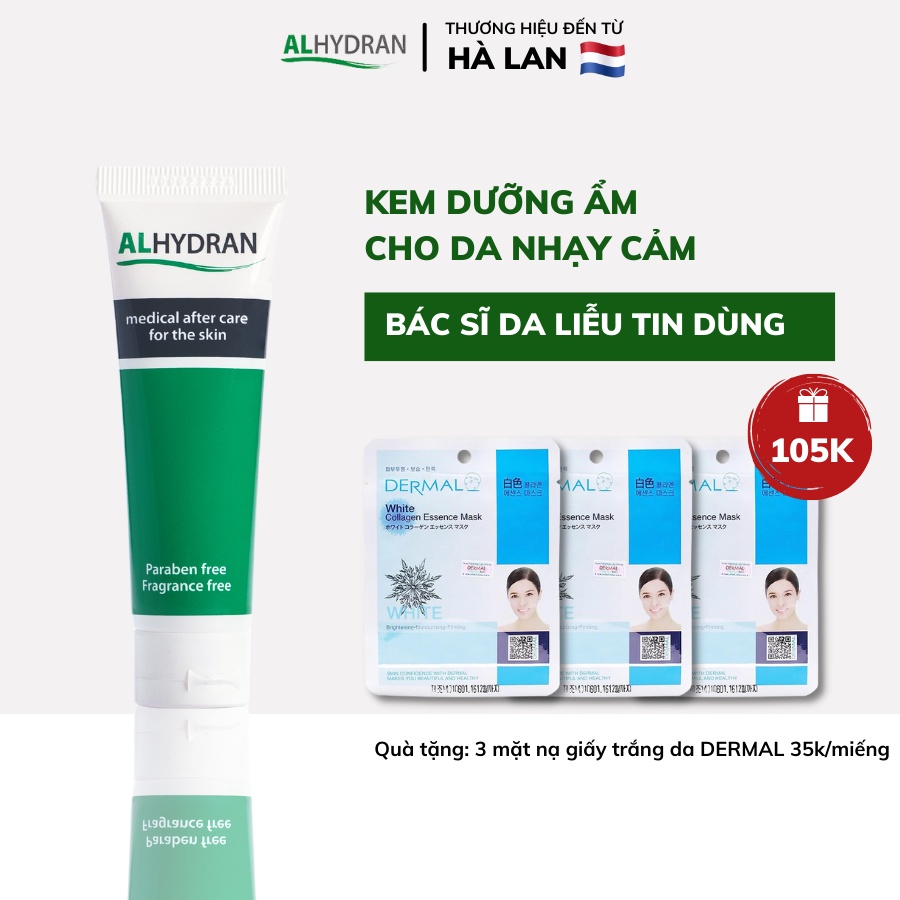 Kem Dưỡng Ẩm Giảm Khô Căng, Bong Tróc Cho Da Tổn Thương Alhydran 15 ml - Dịu Nhẹ, Lành Tính Được Kê Đơn Tại Viện