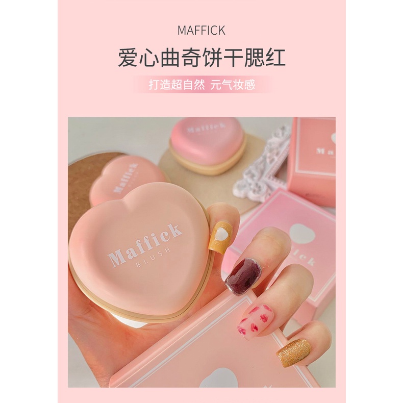 Phấn má hồng Maffick vỏ trái tim xinh xắn và phong cách heart shape