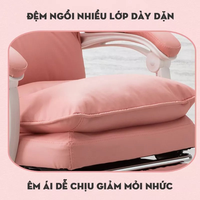 Ghế giám đốc PeHouse ngả lưng 135 độ, có gác chân, ghế phủ da PU, đệm lưng thoáng khí, chân ghế kim loại - GHE8099