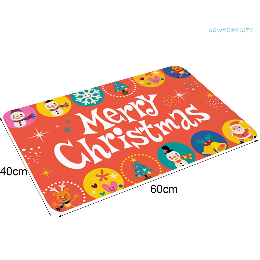 Thảm Chùi Chân Họa Tiết Giáng Sinh Thấm Hút Nước Thoải Mái