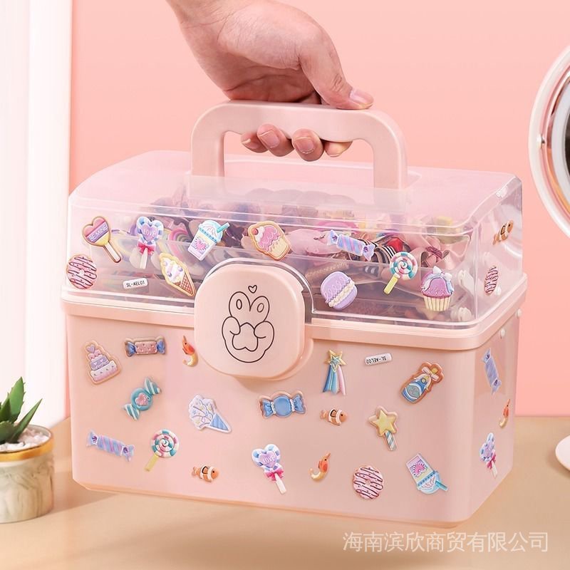Kẹp tóc cỡ lớn trong suốt thiết kế xinh xắn cho bé gái