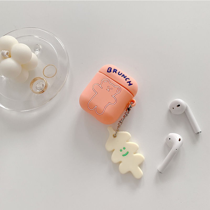 Vỏ Bảo Vệ Hộp Sạc Tai Nghe Airpods 2 3 Pr Airpods23pro Hình Gấu Phong Cách Hàn Quốc