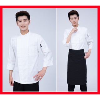 Áo bếp đồng phục cao cấp tay dài