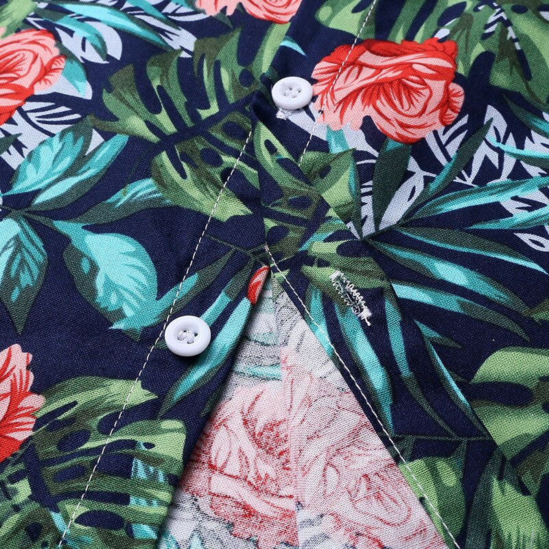 Set Áo Thun Tay Ngắn &amp; Quần Short In Hoa Cho Bé Trai