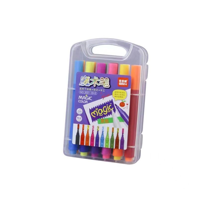 Set 12 Bút Màu Nước Thần Kì Thay Đổi Màu Sắc Vui Nhộn Kèm 10 Plus 2 Bút Dành Cho Bé