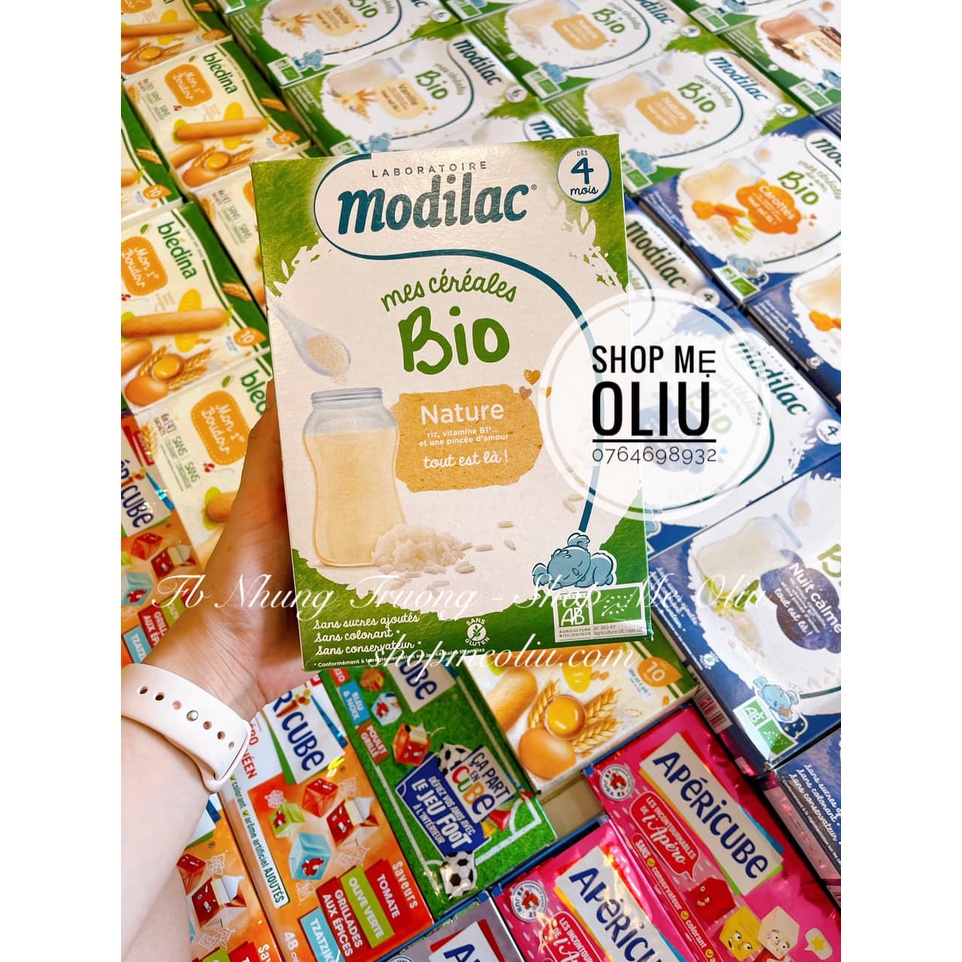 Bột lắc sữa / bột ăn dặm Modilac hữu cơ ko chứa sữa 250g ngày/đêm cho bé từ 4 tháng tuổi