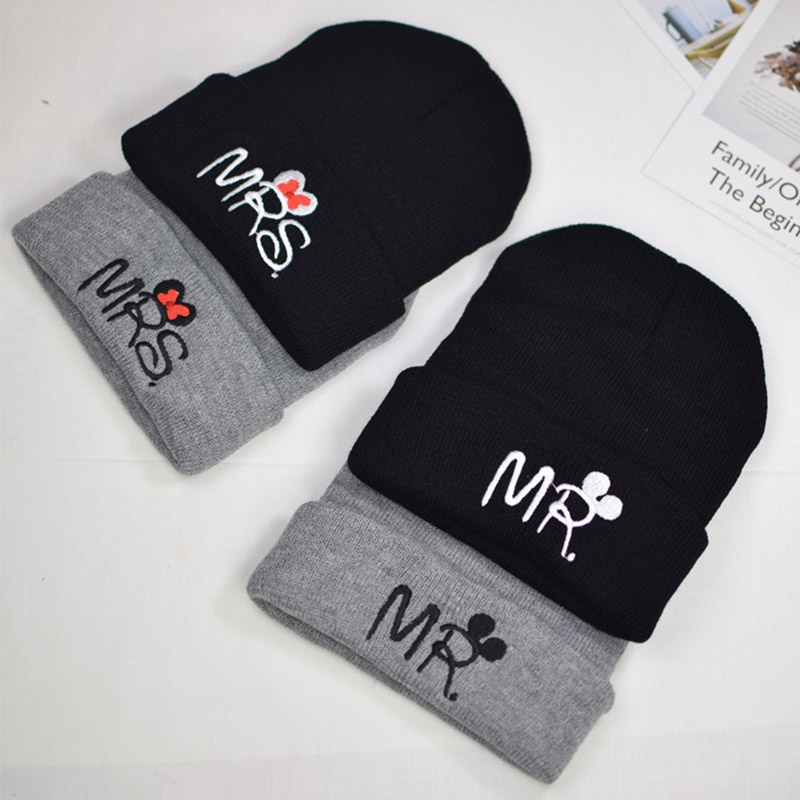 Mũ beanie đan len thêu họa tiết chữ cái nhiều màu sắc tùy chọn thời trang thu đông dành cho trẻ em
