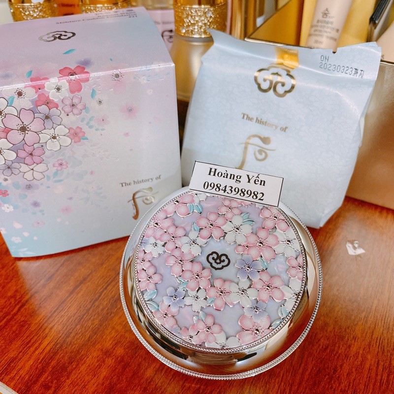 PHẤN NƯỚC TRẮNG DA HOÀNG CUNG WHOO - PHIÊN BẢN HOA ANH ĐÀO (Tặng kèm 1 lõi như ảnh, date 2023)