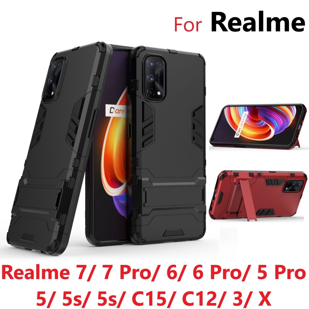 Ốp lưng Realme 6 Pro/ 6/ Realme 7 Pro/ Realme 7/ Realme C15/C12 Ốp ironman chống sốc hỗ trợ xem video tiện lợi