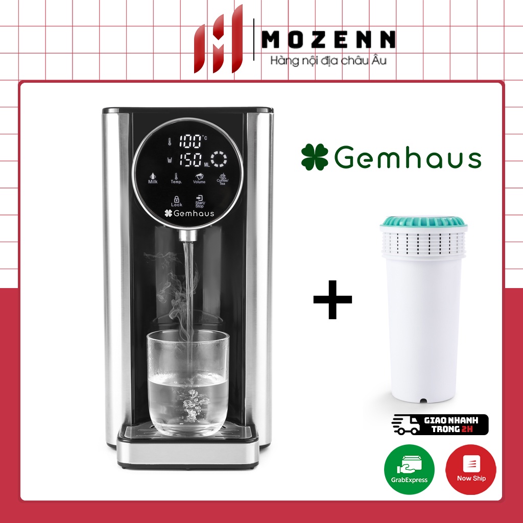 Bình thủy Gemhaus GH660 dung tích 2,7l, bình thủy điện đun nước, pha sữa, pha cà phê và trà chính hãng
