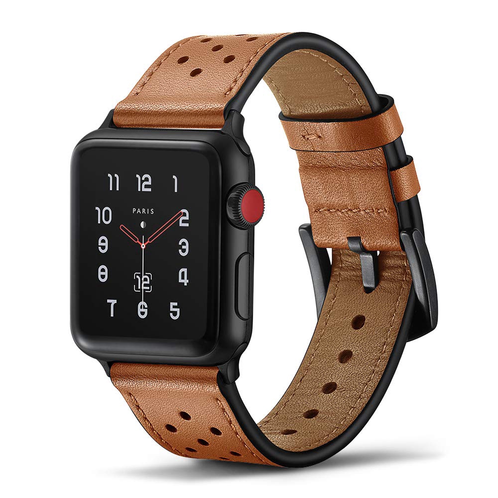 Genuine Leather Strap Band Bracelet for Apple Watch Serie 5 4 3 2 42/44mm iWatch