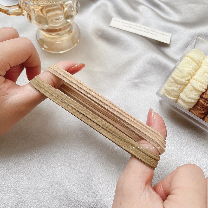 Set 5 Dây Buộc Tóc Co Giãn Cao Cấp Phong Cách Hàn Quốc Mới