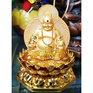 Tượng Phật Di Lặc ngồi tòa sen để xe ô tô