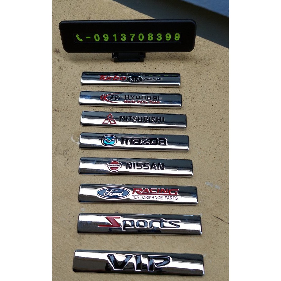 Logo kim loại 3D các hãng xe